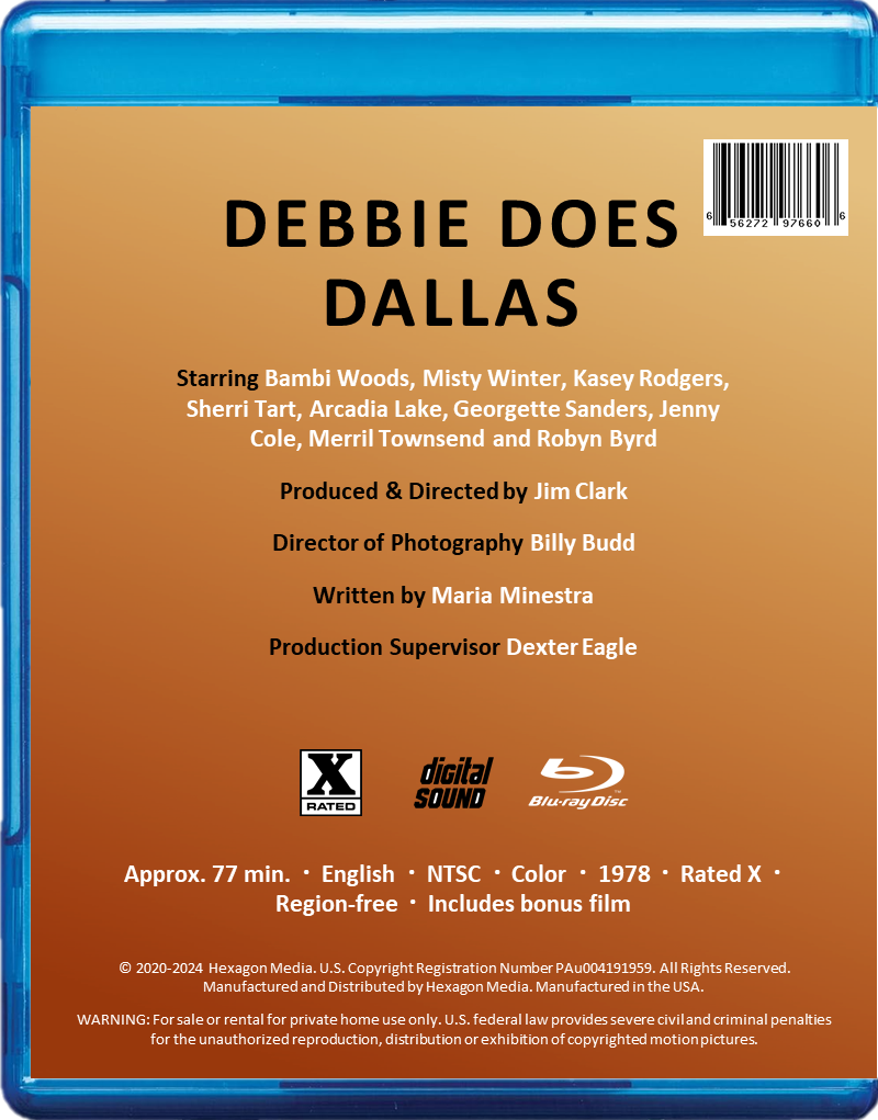 Debbie Does Dallas on Blu-ray by Authorized Distributor | The Debbie Does  Dallas Store